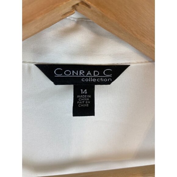 Conrad C Collection Women's White Button Down Top Size 14 - Picture 11 of 12